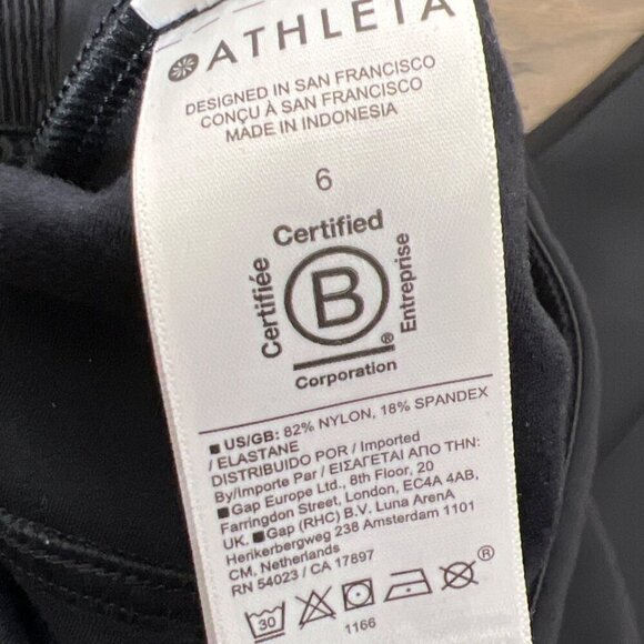 ATHLETA Glacier Snow Skinny Pant Black Sz 6 #985570 NWOT - Picture 6 of 6